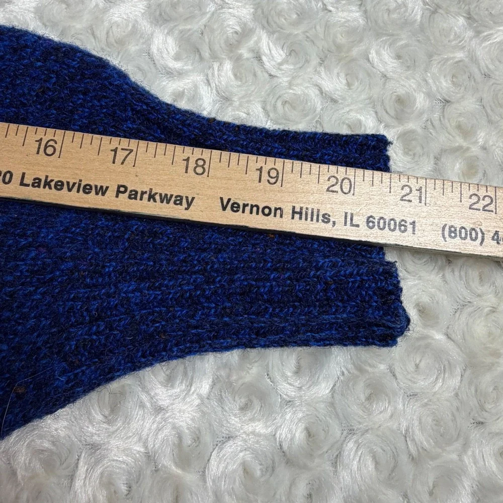 Pringle of Scotland Mens Vintage Blue Plaid 100% Shetland Wool Sweater Medium